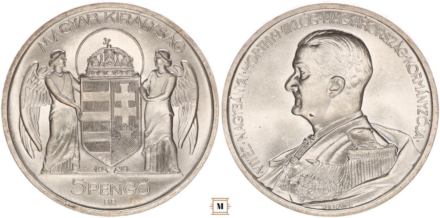 5 pengő Horthy 1939 BP