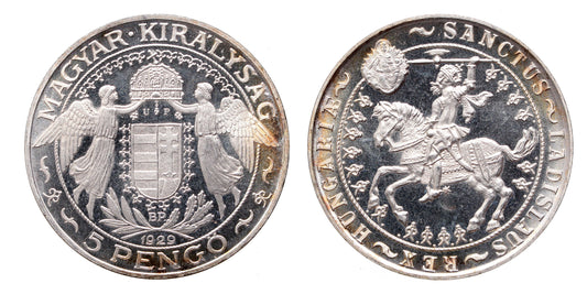 5 pengő Szent László 1929 BP ARTEX