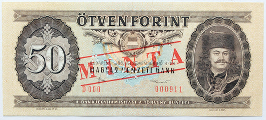 50 forint 1986 MINTA
