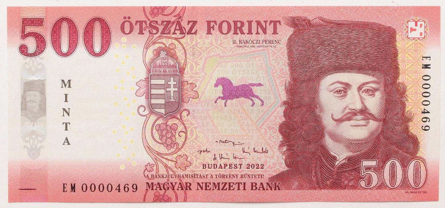 500 forint 2022 EM MINTA