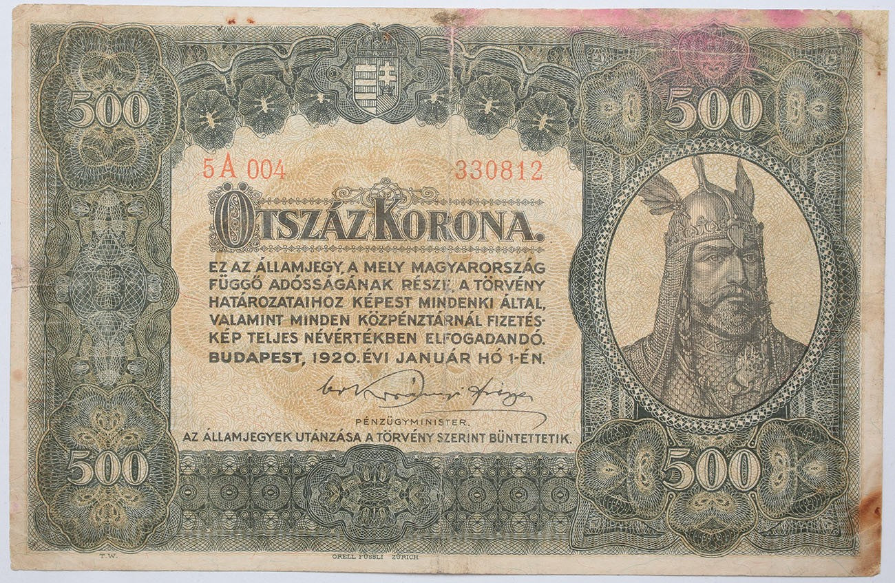 500 korona 1920