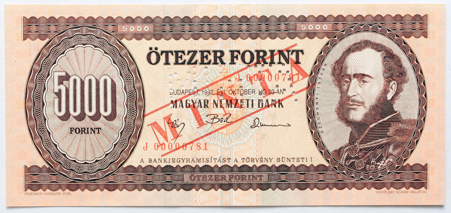 5000 forint 1992 MINTA