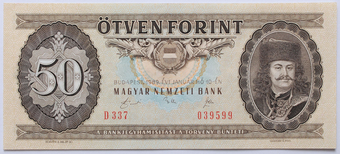 50 forint 1989 D sorozat