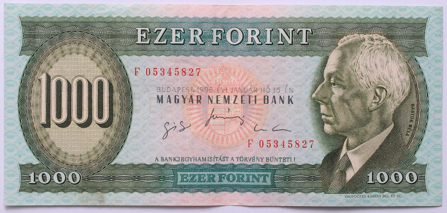 1000 forint 1996 F sorozat