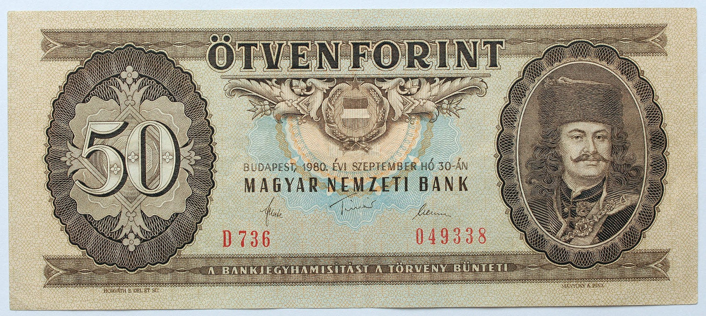 50 forint 1980 D sorozat