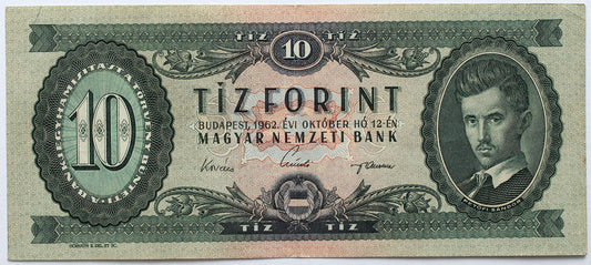 10 forint 1962 A sorozat