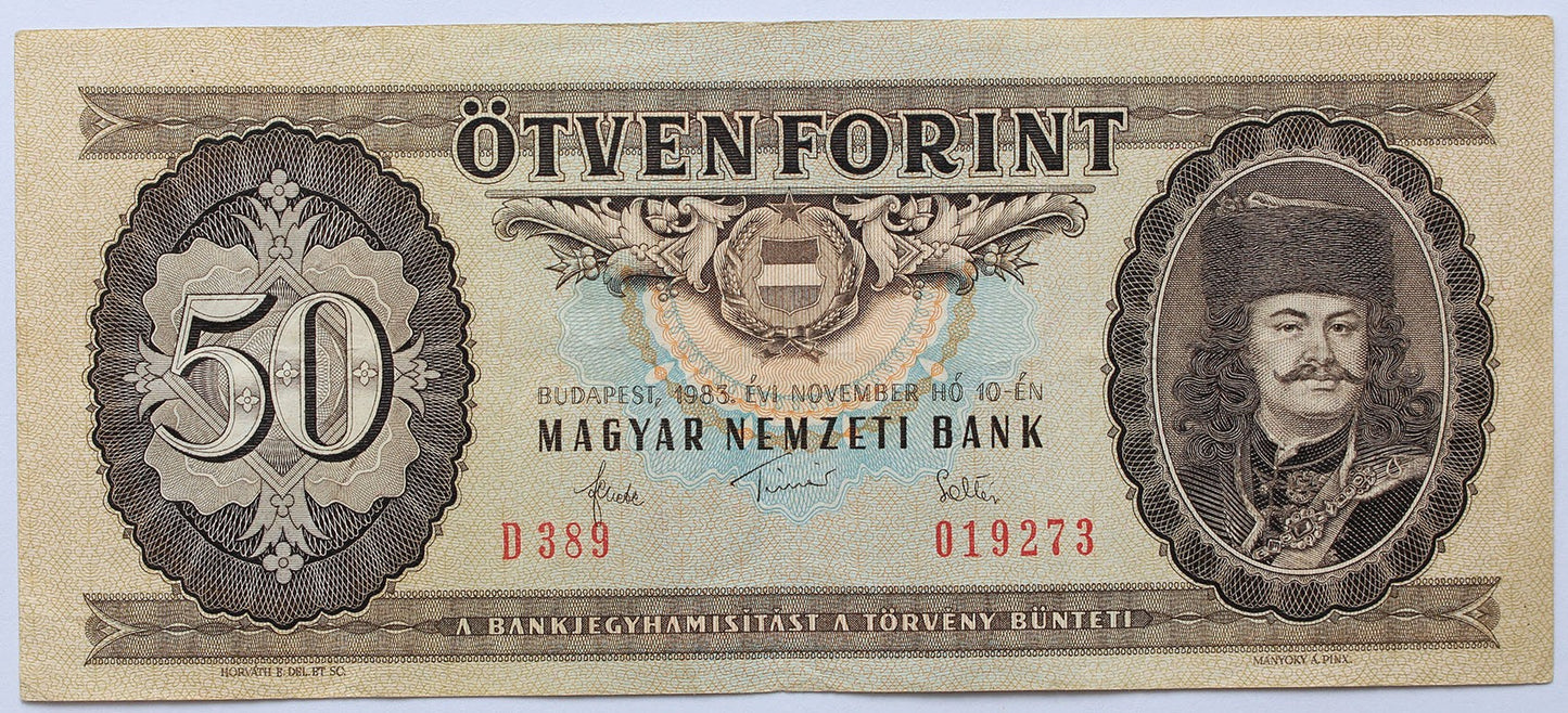 50 forint 1983 D sorozat