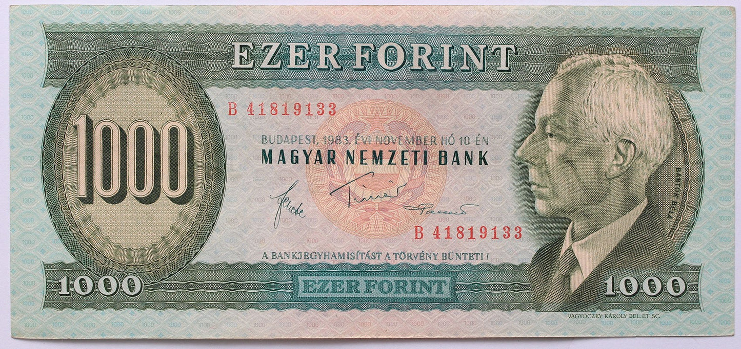 1000 forint 1983 B sorozat