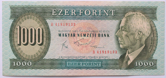 1000 forint 1983 B sorozat