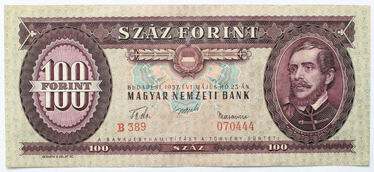 100 forint 1957 B sorozat