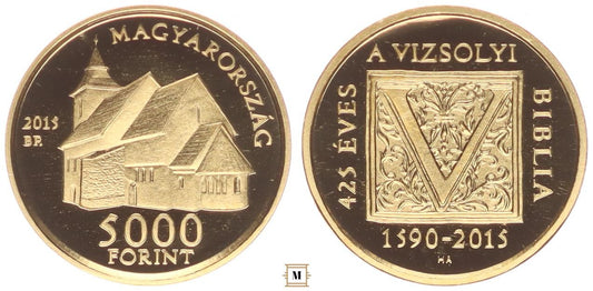 5000 forint Vizsolyi Biblia 2015 BP