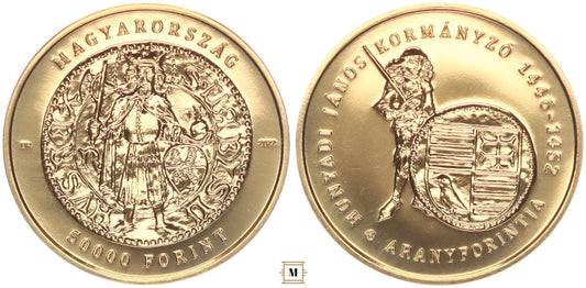 50000 forint Hunyadi János 2022 BP Piedfort