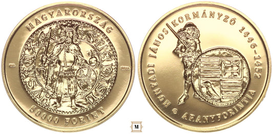 50000 forint Hunyadi János aranyforintja 2022 BP