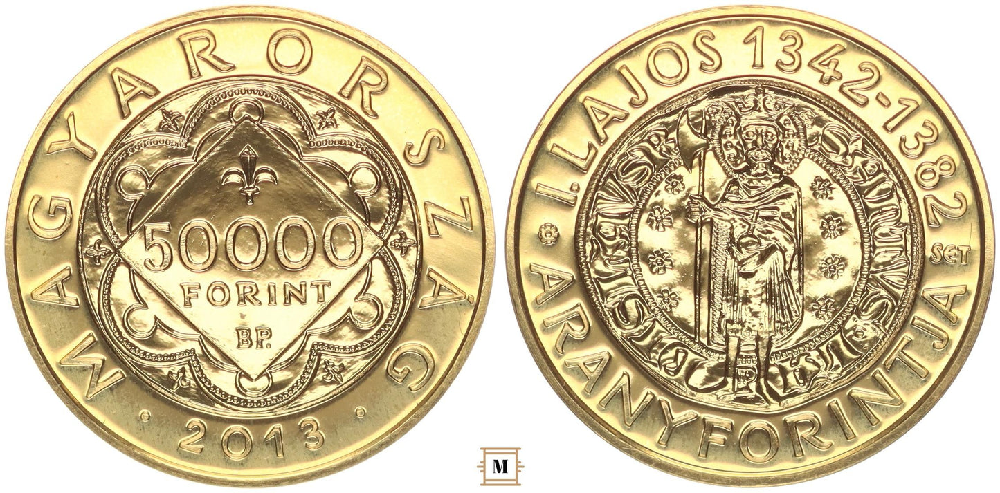 50000 forint I.Lajos aranyforintja 2013 BP
