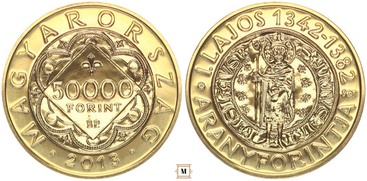50000 forint I.Lajos aranyforintja 2013 BP