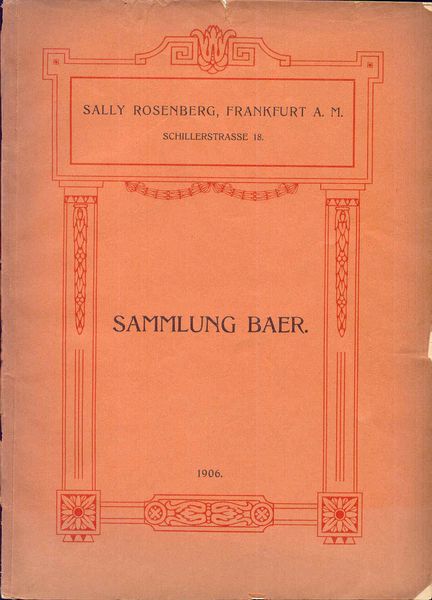 Aukció  Rosenberg: Baer gyűjtemény