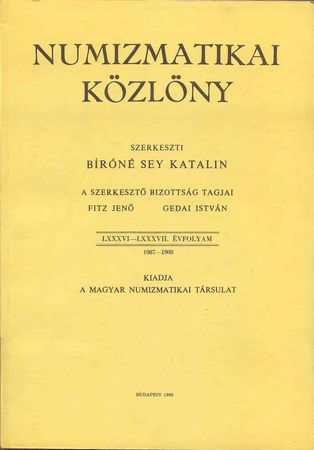 Numizmatikai Közlöny 1987-1988