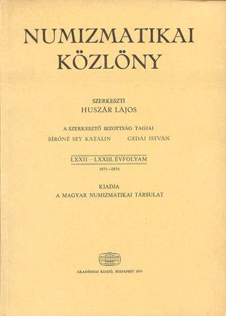 Numizmatikai Közlöny 1973-1974