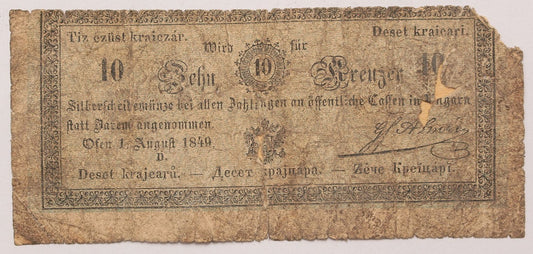 Almásy 10 krajcár 1849
