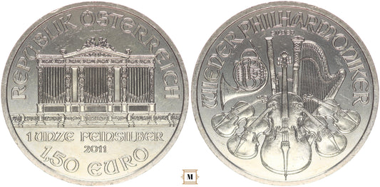 Ausztria 1,5 euro 2011 Unciás Befektetési Érem