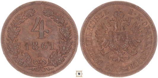 Ferenc József 4 krajcár 1861 A