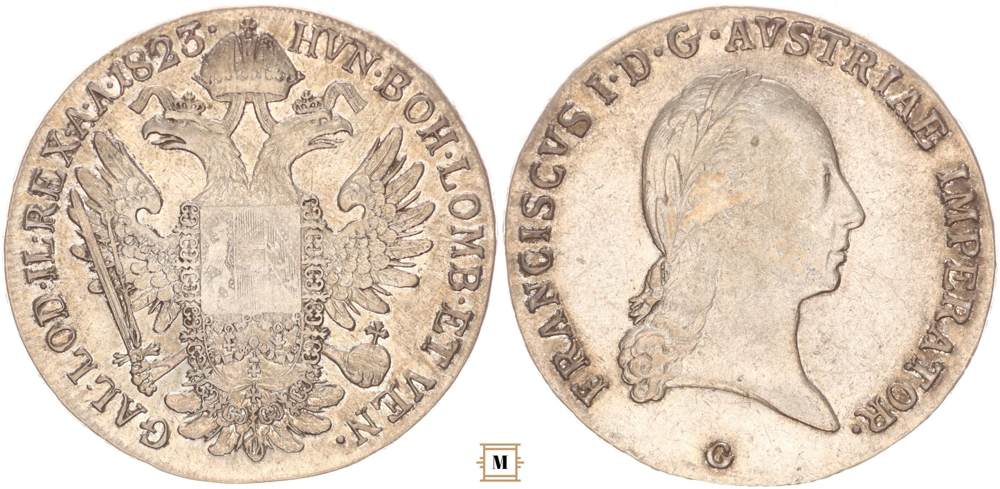 Ausztria, I. Ferenc tallér 1823 G