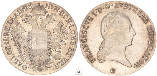 Ausztria, I. Ferenc tallér 1823 G