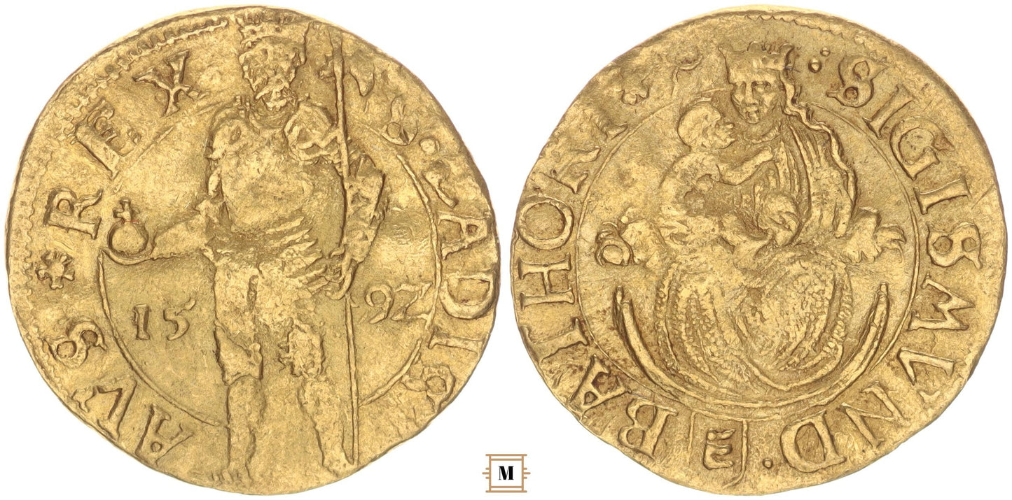 Báthori Zsigmond dukát 1592 Nagybánya
