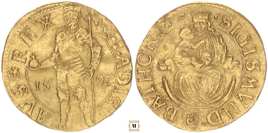 Báthori Zsigmond dukát 1592 Nagybánya