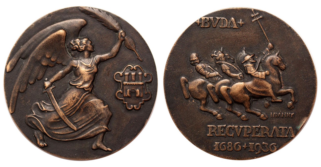 Buda Recuperata 1686 - 1936 érem - Madarassy