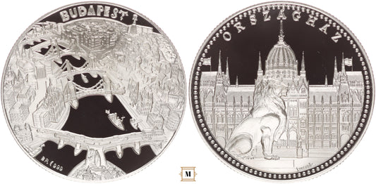 Budapest nevezetességei - Országház II. ezüstérem 1 uncia