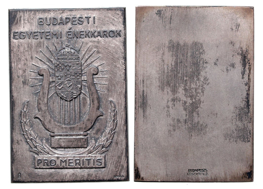 Budapesti egyetemi énekkarok - Pro meritis - Berán N. jelzett ezüst