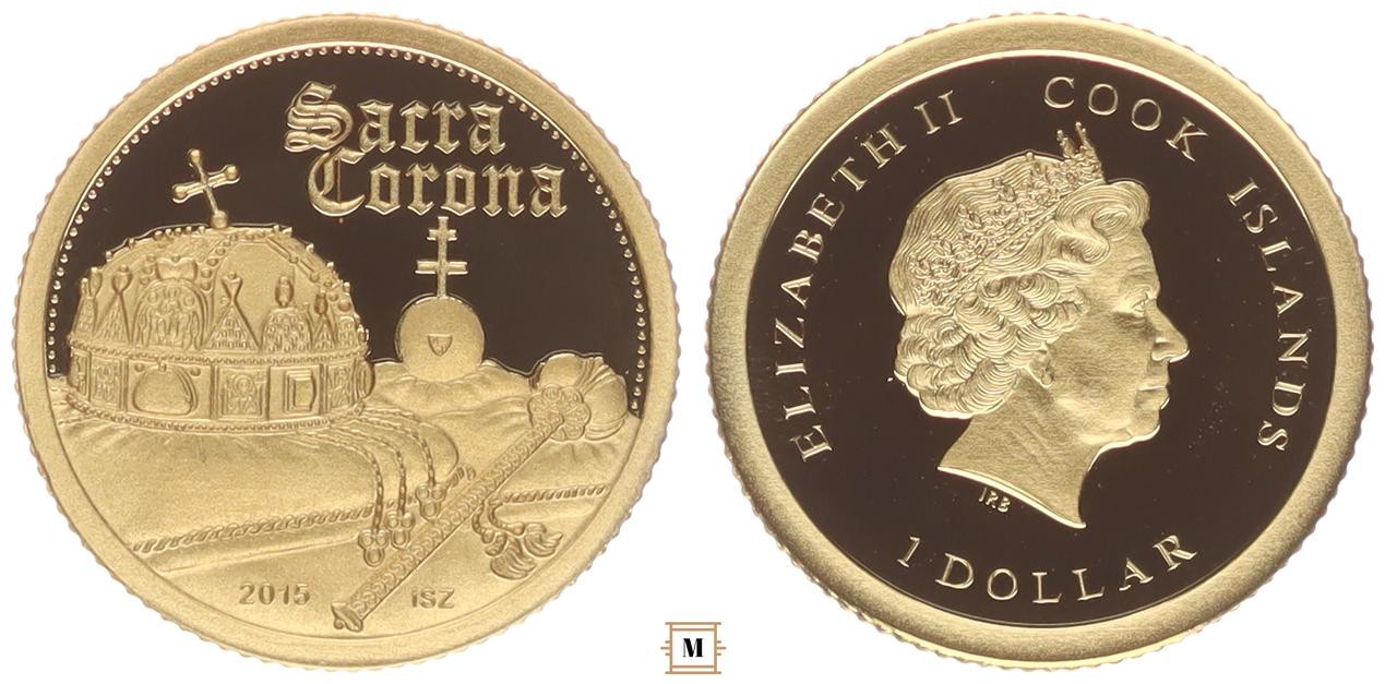 Cook-szigetek 1 dollár Szent Korona 2015