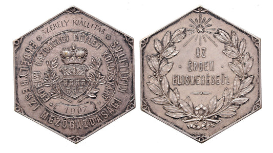Erdélyi mezőgazdasági kiállítás 1907 díjérem