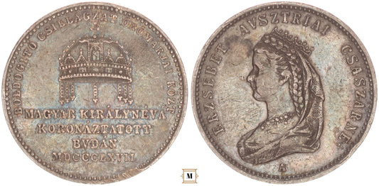Erzsébet budai koronázására zseton 1867 A