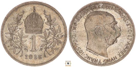 Ferenc József 1 corona 1916 vjn.