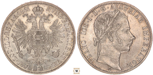 Ferenc József 1 florin 1861 A