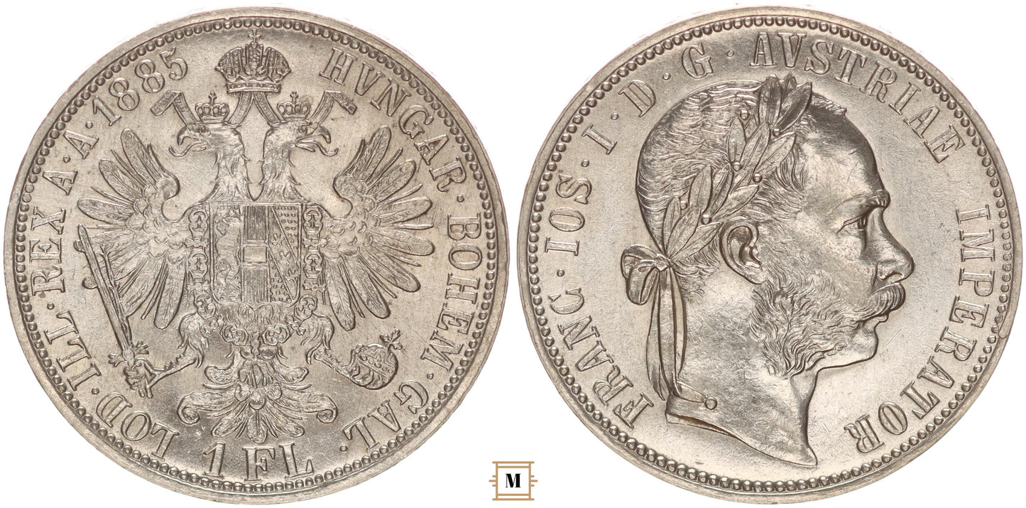 Ferenc József 1 florin 1885 vjn.
