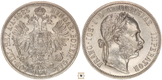 Ferenc József 1 florin 1885 vjn.