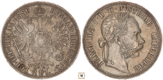 Ferenc József 1 florin 1889 vjn.