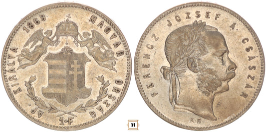 Ferenc József 1 forint 1869 KB