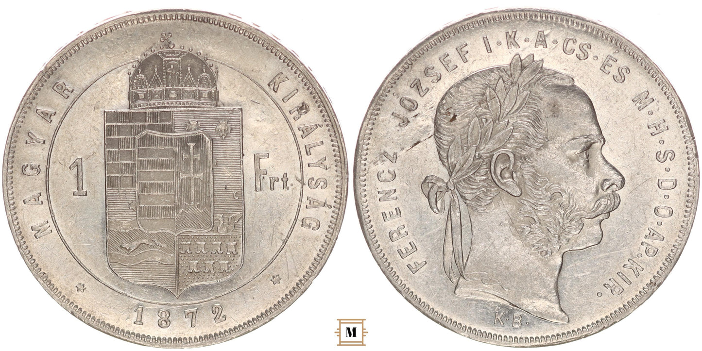 Ferenc József 1 forint 1872 KB