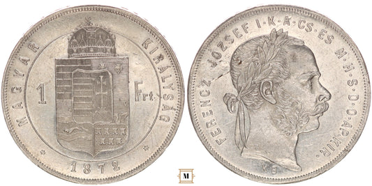 Ferenc József 1 forint 1872 KB