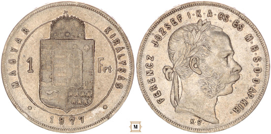 Ferenc József 1 forint 1877 KB