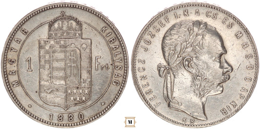 Ferenc József 1 forint 1880 KB