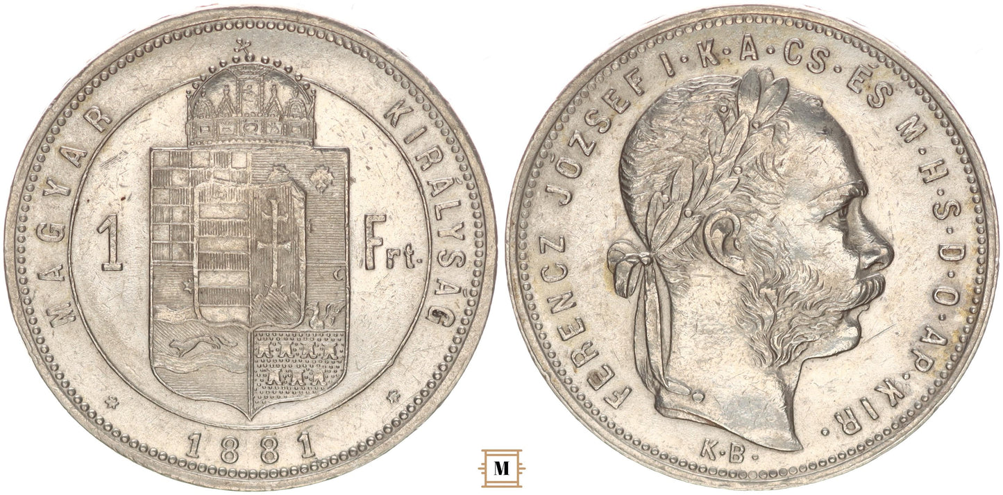 Ferenc József 1 forint 1881 KB