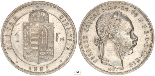 Ferenc József 1 forint 1881 KB