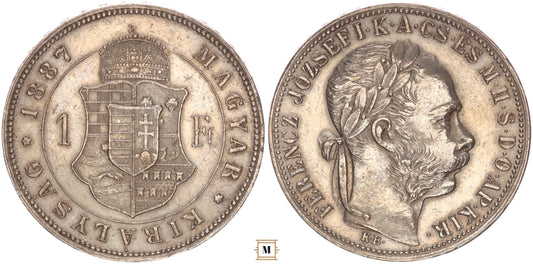 Ferenc József 1 forint 1887 KB