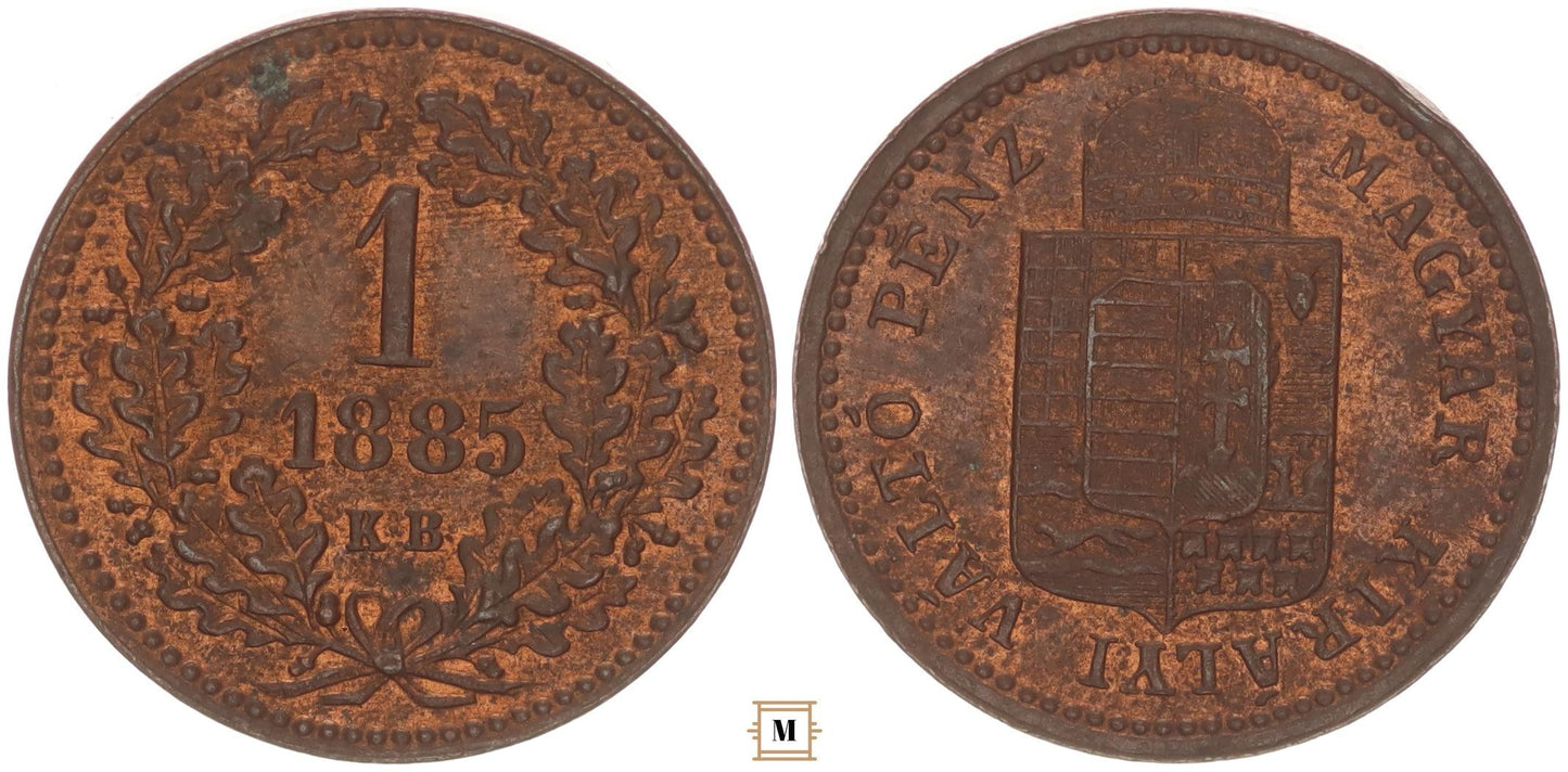 Ferenc József 1 krajcár 1885 KB