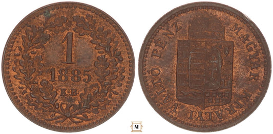 Ferenc József 1 krajcár 1885 KB